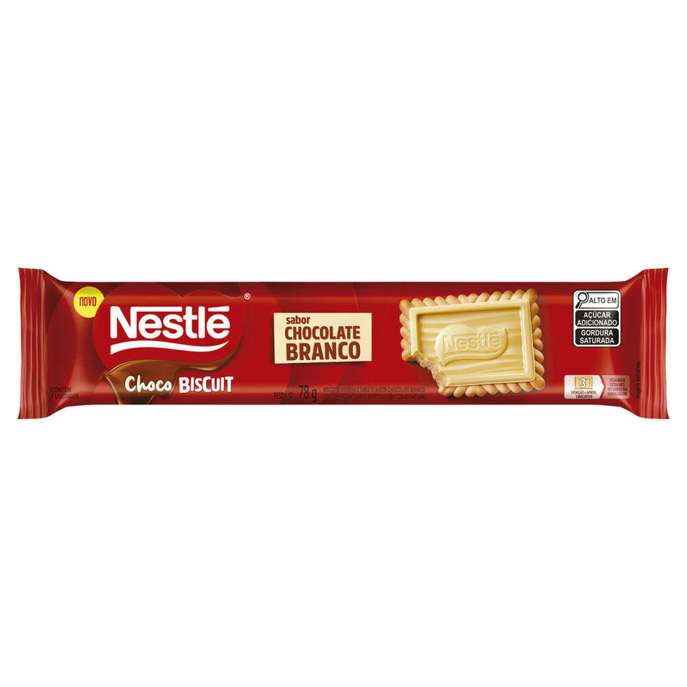 Chocobiscuit Nestlé Chocolate Branco 78g