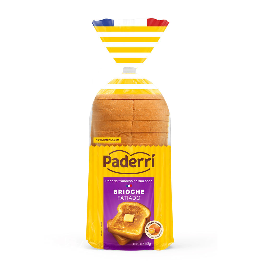 Pão Brioche Paderri Fatiado 350g