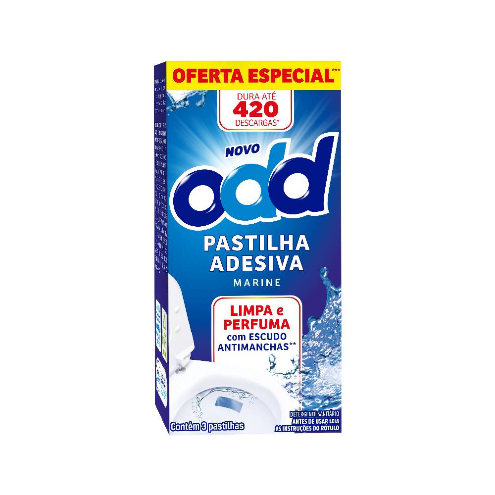 Pastilha Adesiva Sanitária Marine Limppano Odd com 3 Unidades