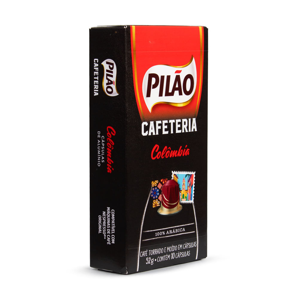 Cápsulas de Café Pilão Cafeteria Colombia com 10 Unidades 52g