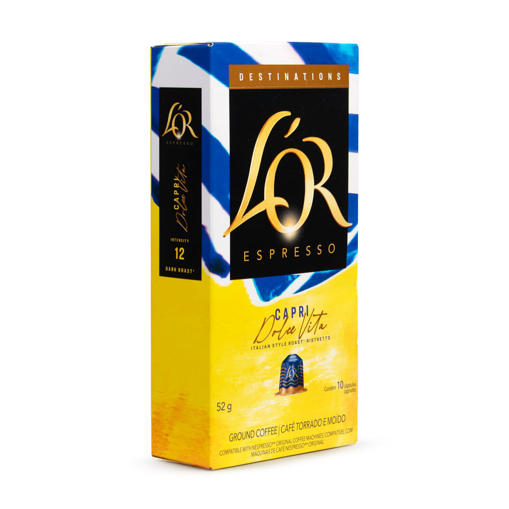 Cápsulas de Café L'Or Capri Dolce Vita com 10 Unidades 52g