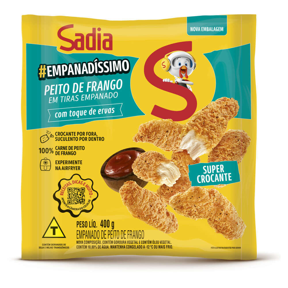 Empanado de Frango em Tiras com Toque de Ervas Sadia Empanadíssimo 400g