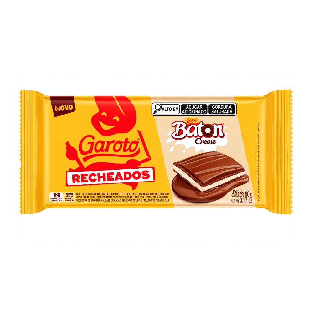 Chocolate Garoto Recheado Baton 90g