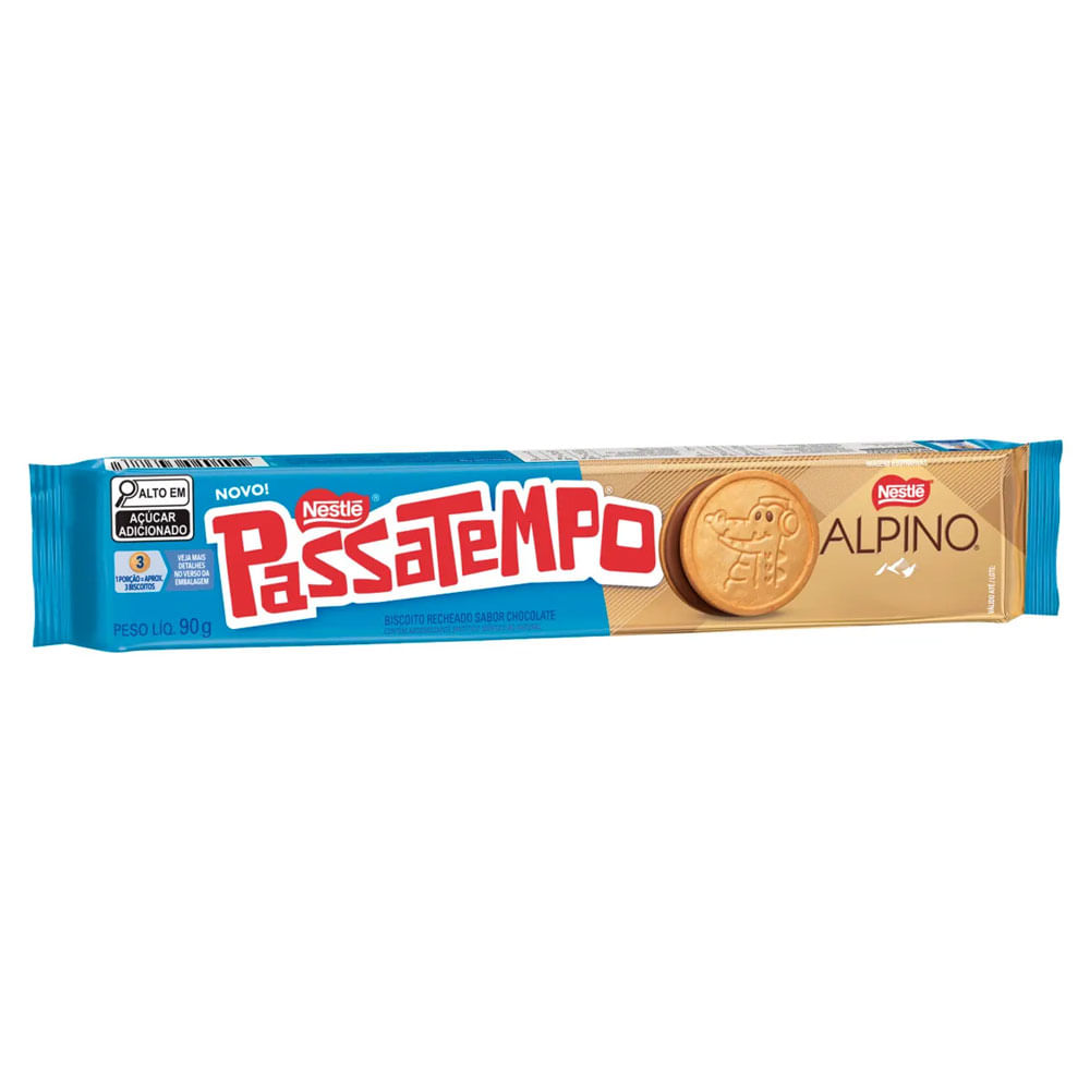 Biscoito Recheado Passatempo Alpino 90g