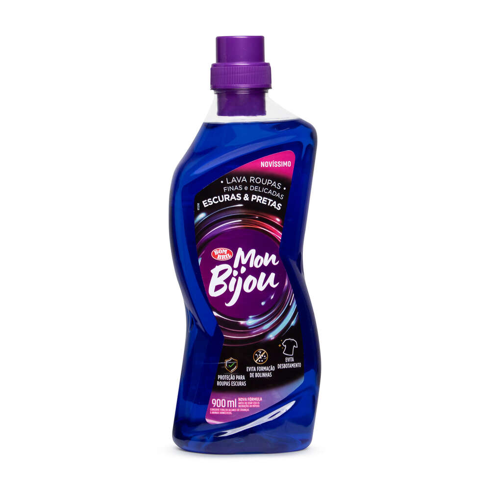 Lava Roupas Líquido Mon Bijou Roupas Escuras 900ml